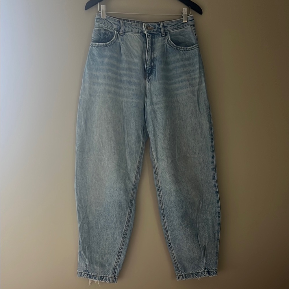 Zara Light Blue Balloon Leg Jeans
